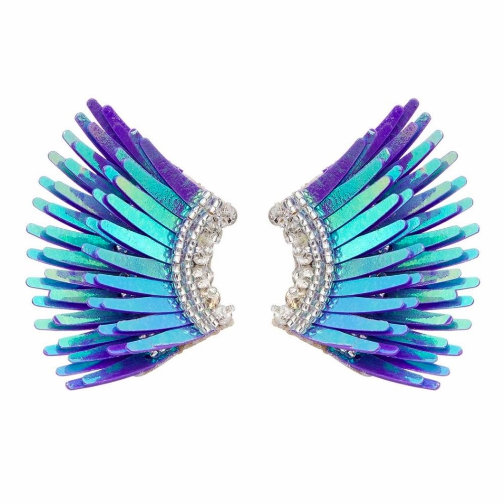 NWT Mignonne Gavigan Mini Madeline Earrings Light Metallic Purple - Picture 14 of 15